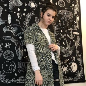 Zebra print throw shirt